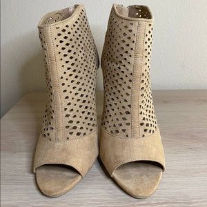 Forever 21 Light Brown Cut - out Slim Heels/Booties
